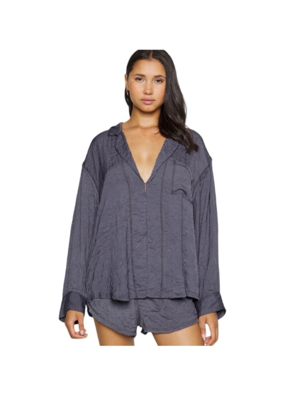 Free People Intimately Free Shine Time Pajama Top Small